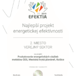 Mestskú krytú plaváreň ocenili za novátorsky projekt v úspore energií V celoslovenskej súťaži EFEKTIA 2019 získala Mestská krytá plaváreň, ktorej majiteľom je MČ Košice – Staré Mesto, 2. miesto v kategórií verejný sektor za projekt garantovanej energetickej služby. Súťaž o najlepšie projekty energetickej efektívnosti vo verejnom a súkromnom sektore vyhlasuje už tretí rok Asociácia poskytovateľov […]