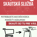 AK STE OSAMELÍ A NEVLÁDZETE, NAKÚPIA VÁM DOBROVOĽNÍCI ZO SKAUTSKEJ SLUŽBY Starosta MČ Staré Mesto si s radosťou tľapol s koordinátorkami Skautskej služby Košice, ktorá dobrovoľnícky, bez nároku na odmenu, tri dni v týždni zabezpečí nákupy pre osamelo žijúcich seniorov, ktorí sa nemajú na koho obrátiť. Dôchodca, ktorý potrebuje pomôcť s nákupom sa môže telefonicky […]