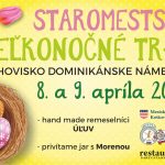   Starosta MČ Košice – Staré Mesto a poslanci miestneho zastupiteľstva pozývajú na tohtoročné Staromestské veľkonočné trhy na Dominikánskom námestí v piatok a sobotu 8. a 9. apríla 2022. Trhovisko zaplnia hand made remeselníci so svojimi originálnymi výrobkami, maľovanými vajíčkami, ikebanami i venčekmi na sviatočný trh, ale i výrobkami z medu, kvetmi do vázy i […]