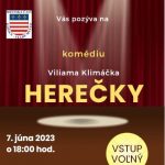 Všetkých nadšencov divadla pozývame už túto stredu, 7.júna 2023 o 18.hod do Radničnej sály staromestskej radnice na Hviezdoslavovej 7. Výbornú hru autora Viliama Klimáčka uvidíte v naštudovaní študentov Súkromného dramatického a hudobného konzervatória na Požiarnickej ulici 1. Vstup voľný!