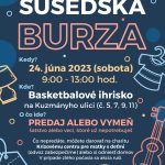 V sobotu 24. júna 2023 od 9. do 13. hod na basketbalovom ihrisku pred blokmi Kuzmányho 5 až 11 sa tešíme na všetkých, ktorí chcú predať alebo vymeniť odevy, obuv, hračky alebo iné predmety. Ak veci, ktoré už doma nepotrebujete, nepredáte, môžete ich darovať na charitu. Odvoz zabezpečíme. Čaká na vás príjemná susedská atmosféra, dobrá […]