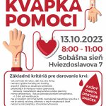 CHCETE POMÔCŤ A DAROVAŤ KRV? Radi vás uvidíme na Staromestskej kvapke krvi 13.októbra (piatok)  2023 v Sobášnej sieni. Ďakujeme